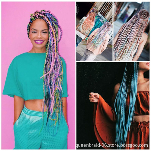Ombre Pre Streached Braiding Hair Hot Water Set Yaki Neat Cheap Bulk Braids 26" Synthetic Hair Extension Afro Braids